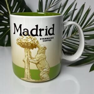 Starbucks Madrid Spain Global Collection 16oz Coffee Mug Cup 2016 EUC